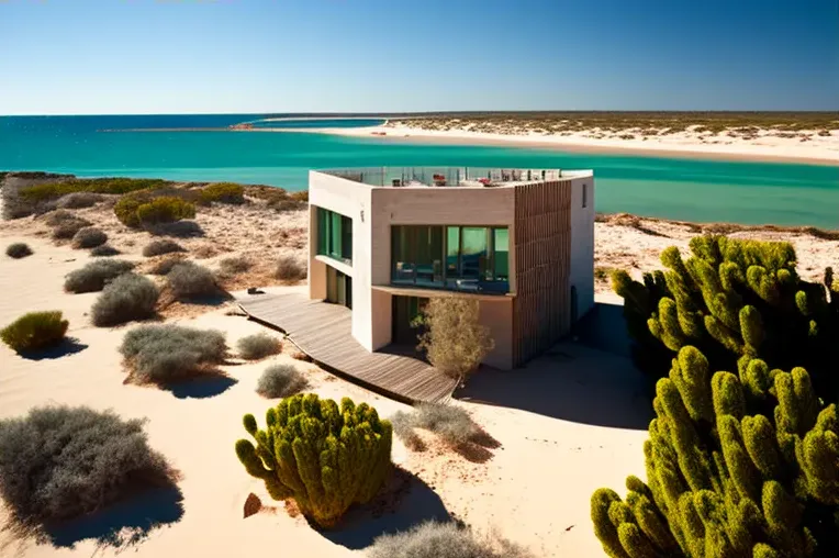 Iluminación Exterior de Lujo en Villa Minimalista Cerca de la Playa en Formentera