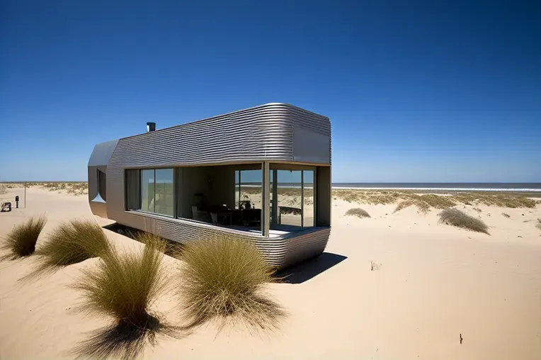 Casa de Diseño con Garaje Privado y Sistema de Iluminación Exterior en Buenos Aires