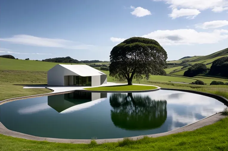 Oasis en medio de la naturaleza: Casa de diseño con piscina privada