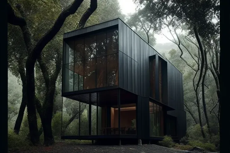 Vivir en tranquilidad y diseño minimalista con vistas al bosque en Castro, Chile