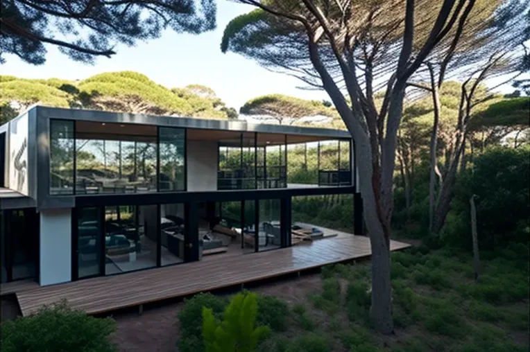 Sensación de amplitud y luminosidad en esta villa de arquitectura moderna con vistas al parque natural