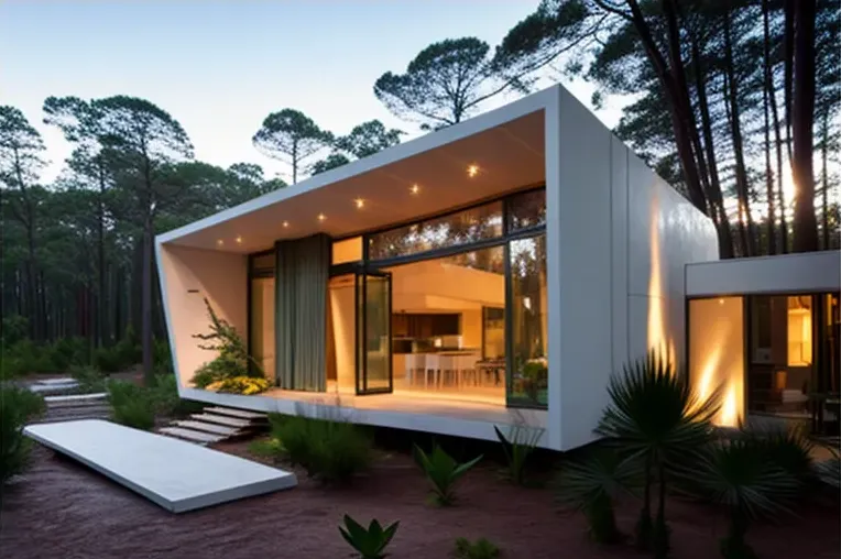 Arquitectura minimalista de lujo en la jungla