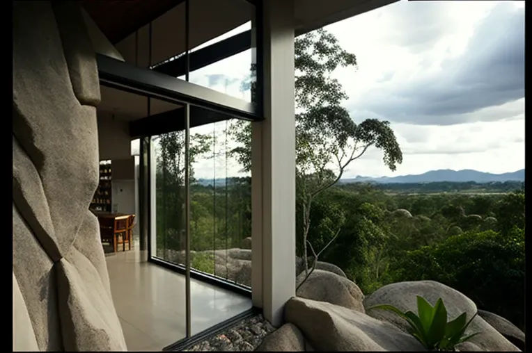 Villa moderna con vistas panorámicas a las montañas nevadas en São Paulo