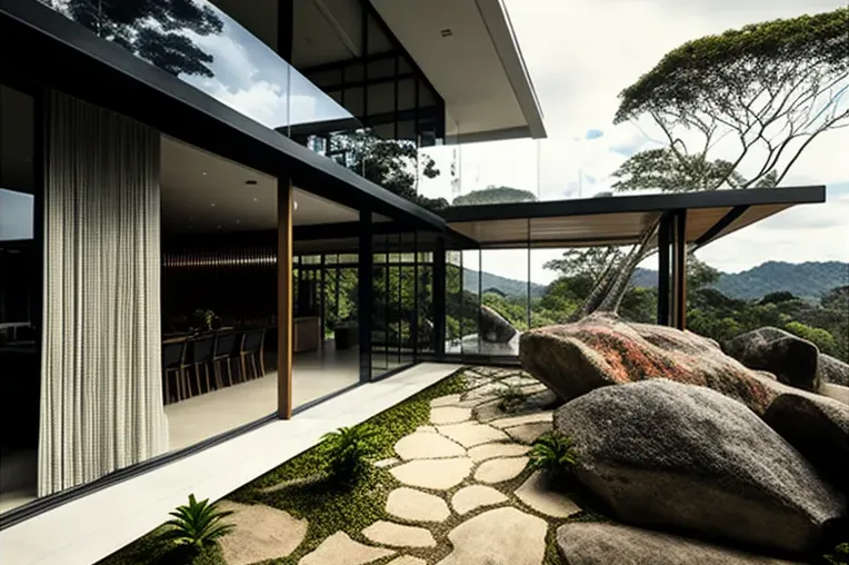 Disfrute de las vistas a las montañas nevadas desde esta villa moderna con estacionamiento techado en São Paulo