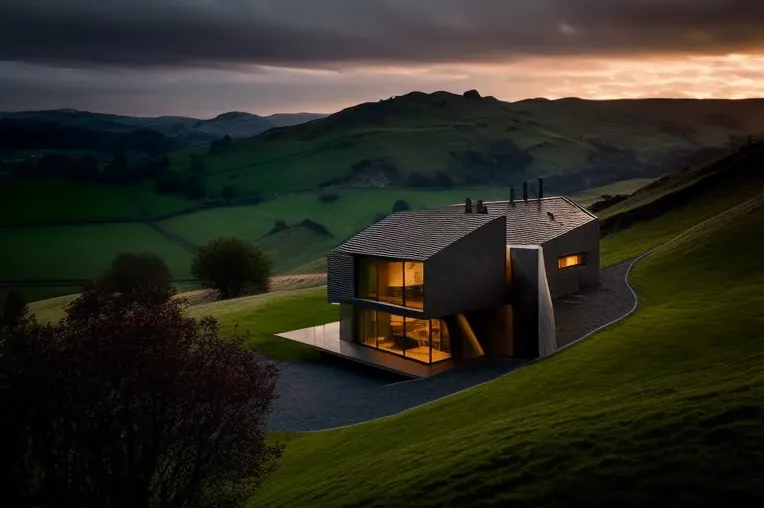 Casa high-tech con vistas impresionantes a las montañas nevadas en Cantabria