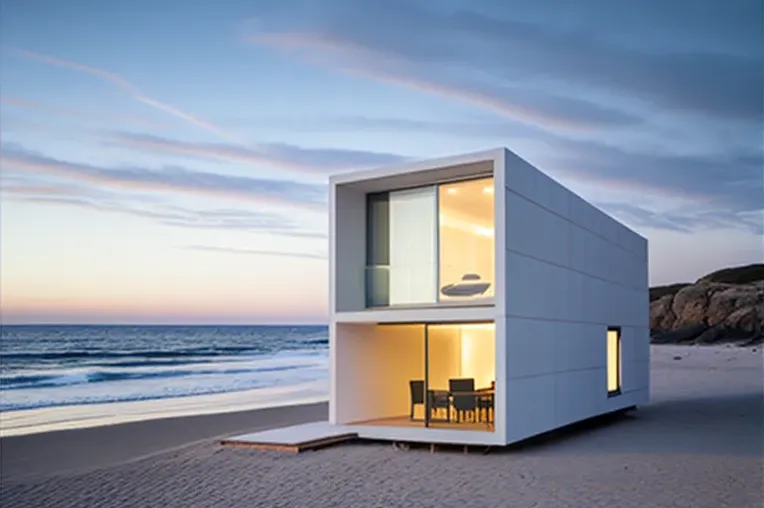 Casa minimalista con vistas al mar en Bilbao