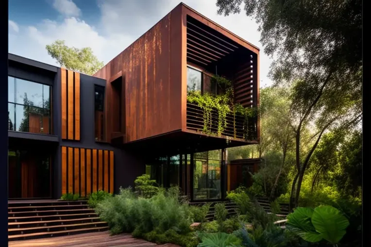 Oasis de lujo en un parque natural: Casa de estilo industrial con jacuzzi rodeado de vapor