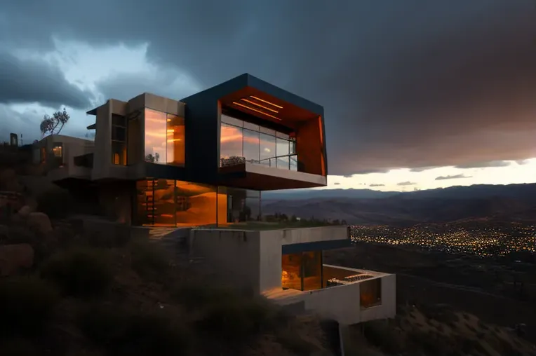 Vive con vistas panorámicas y atardeceres impresionantes en esta casa contemporánea en Sucre