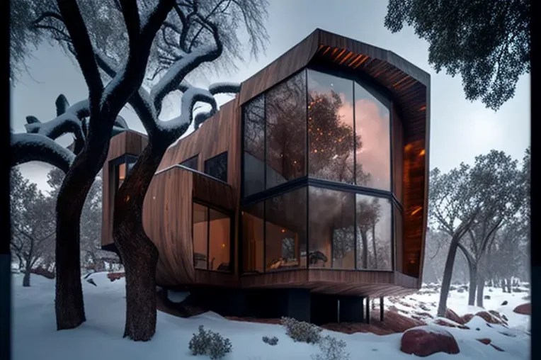 La armonía entre la naturaleza y la arquitectura en esta villa con entrada privada con cascada