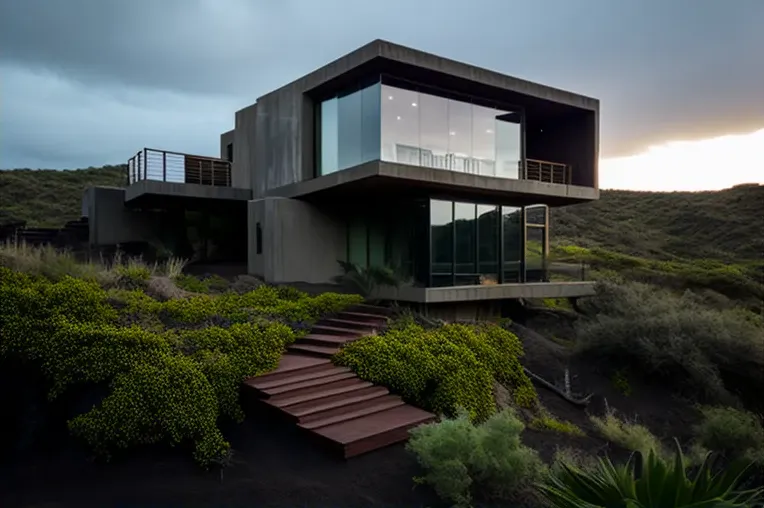 Escape a la naturaleza en esta Villa de arquitectura moderna con estacionamiento techado