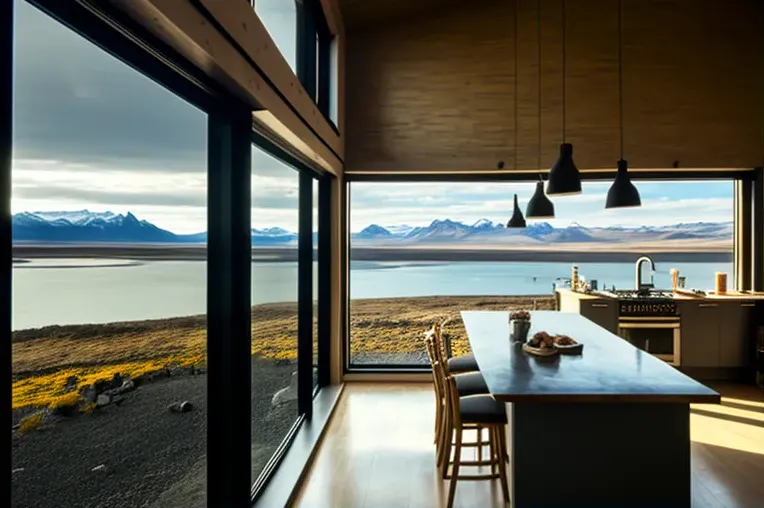 Casa de lujo con arquitectura industrial y vistas impresionantes en Puerto Natales