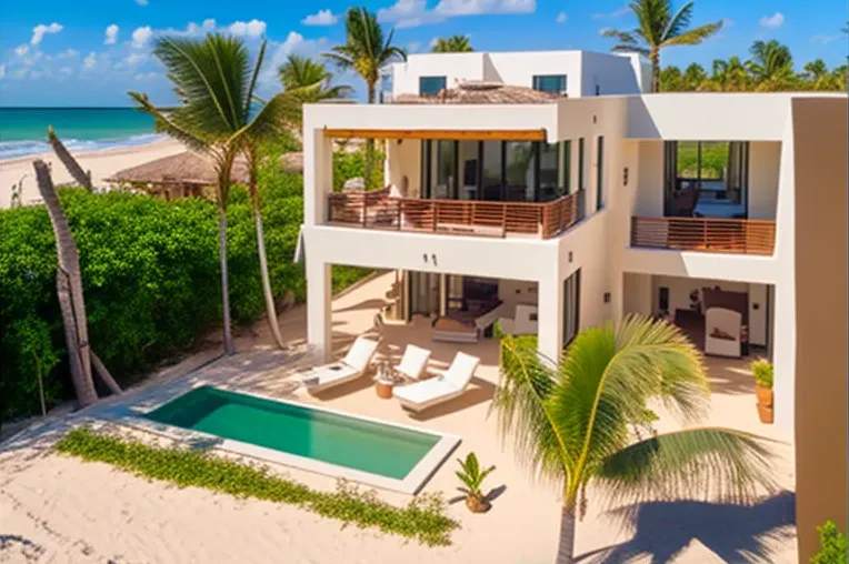 Villa de estilo mediterráneo con vistas panorámicas en Playa del Carmen