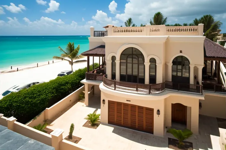 Espectacular residencia con acabados de ladrillo y bambú en Playa del Carmen