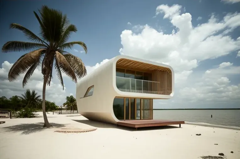 Escape a un paraíso cerca de la playa en Iquitos: Casa moderna con jardines con cascadas