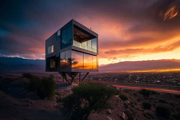 Casa de ensueño en Arequipa con atardecer espectacular