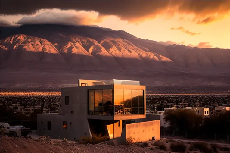 La casa de vanguardia con estacionamiento techado y vistas panorámicas en Arequipa