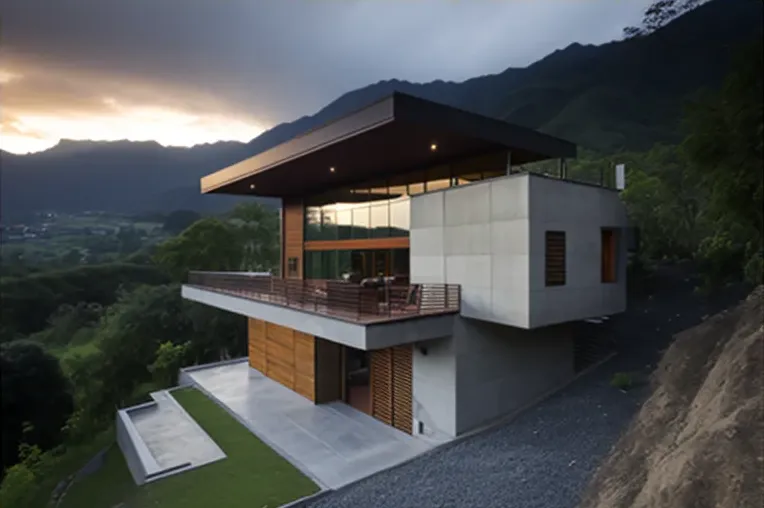 La entrada privada con cascada de esta casa de lujo te dejará sin aliento