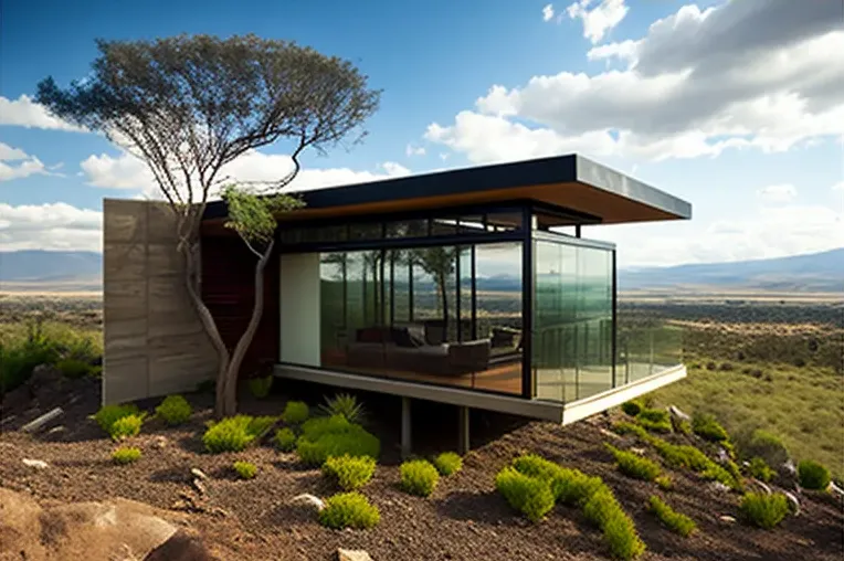 Disfrute de la tecnología de vanguardia y la belleza natural en esta Casa con fachada elíptica en Santa Cruz