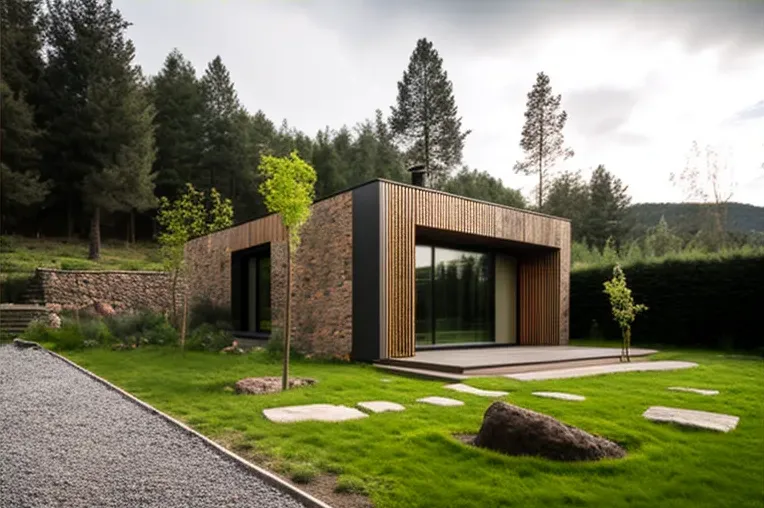 La elegancia de la simplicidad: casa minimalista con fachada de piedra natural en España