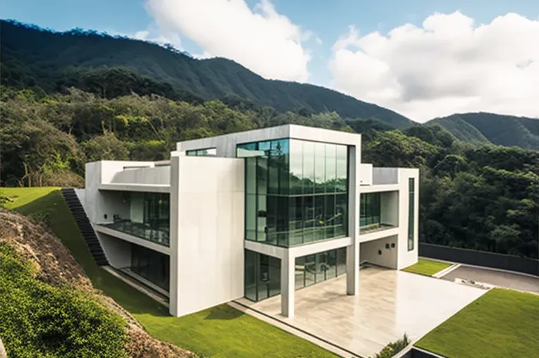 Residencia de lujo de estilo high-tech con fachada elíptica y vistas impresionantes en San Andrés