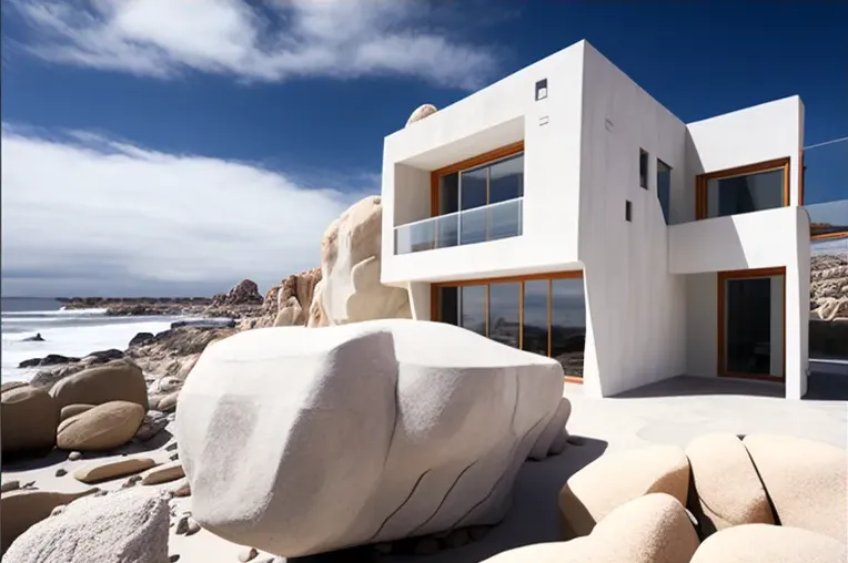 Escape a la playa en una villa de marmol blanco con vistas impresionantes en La Paz