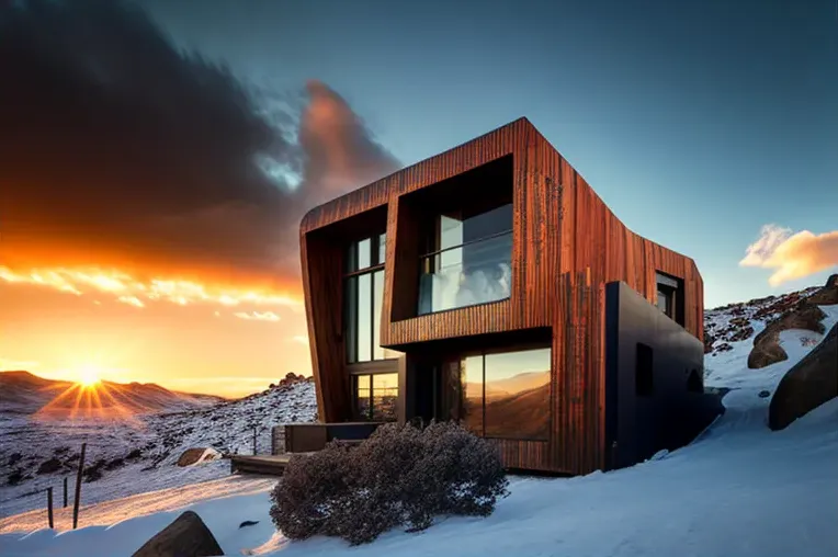 Diseño futurista en la montaña de Valle Nevado