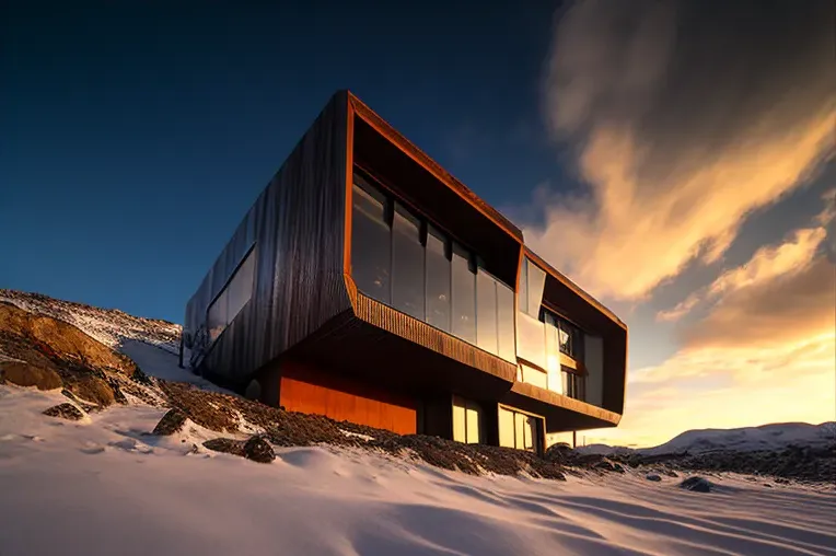 Arquitectura de lujo con curvas imposibles en Valle Nevado