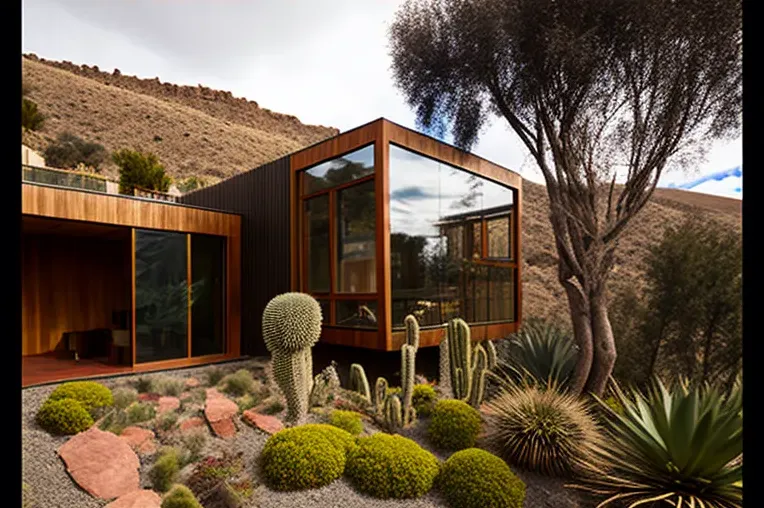 Casa de lujo construida en hormigón armado con jardines privados en un parque natural