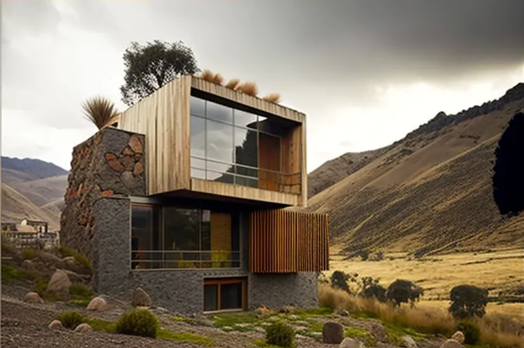 Diseño imposible en la montaña: Casa de arquitectura ecológica con Jacuzzi