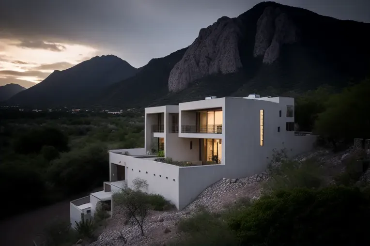 Armonía entre la naturaleza y la modernidad: Casa con vistas impresionantes y piscina al aire libre en Monterrey