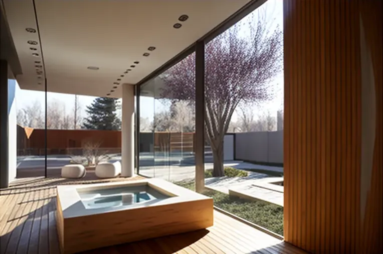 Viva en la tranquilidad de una villa minimalista en Santiago con jacuzzi y sistema de iluminación exterior