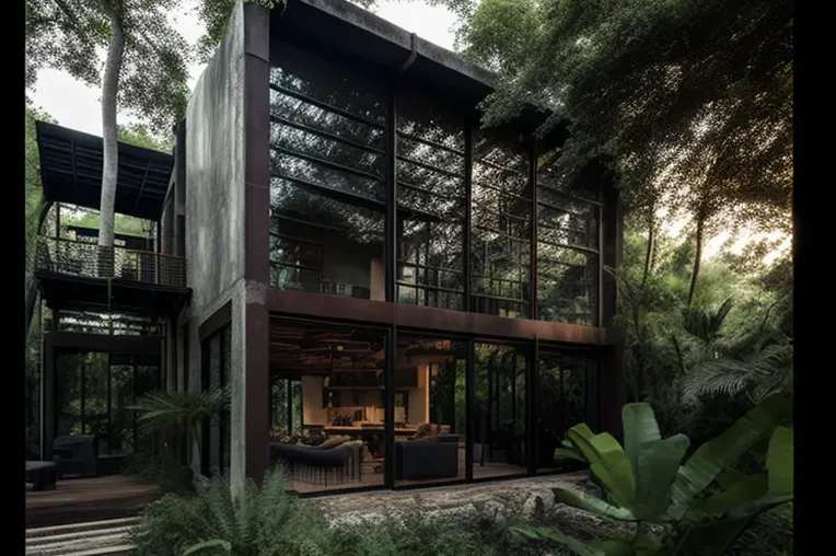 La belleza de la naturaleza y la tecnología se unen en esta Casa de vidrio y pizarra con vista impresionante