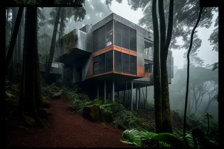 Viva rodeado de niebla y tecnología en esta Casa de bambú, hormigón y acero inoxidable en Caracas