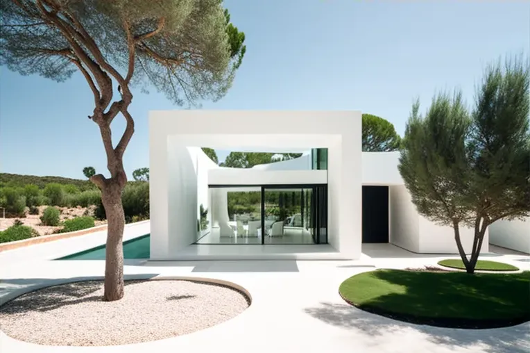 Vistas impresionantes en Villa de estilo contemporáneo