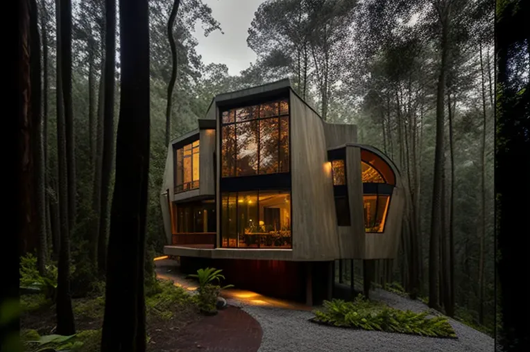 Vive en el lujo y el diseño innovador en esta casa en un hermoso bosque en Cuenca