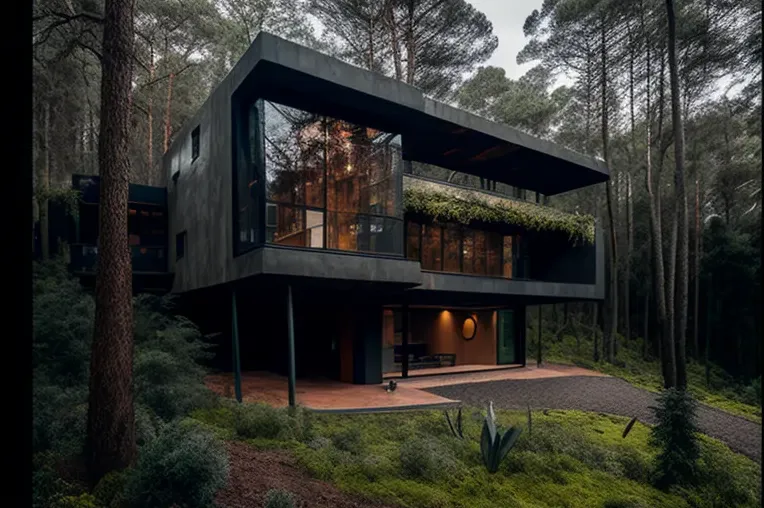 Casa de diseño único en un bosque rodeado de niebla en Cuenca, Ecuador