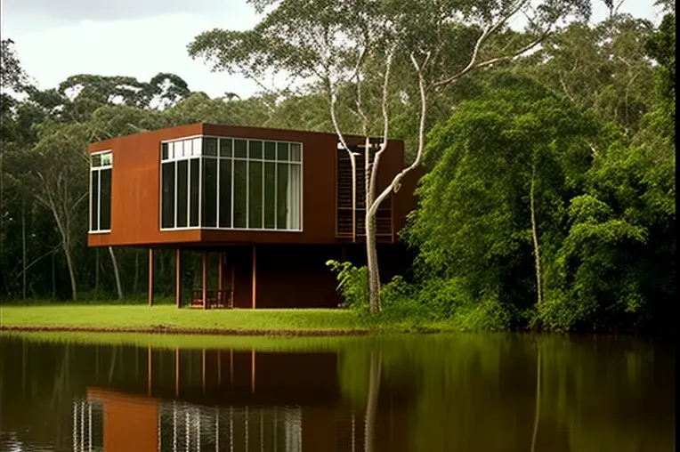 La Casa Minimalista de Lujo con Entrada Privada y Cascada en el Parque Natural de Iquitos