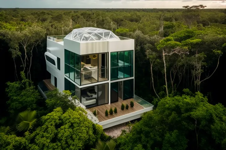 La naturaleza y la arquitectura de vanguardia se unen en esta villa de Cancún