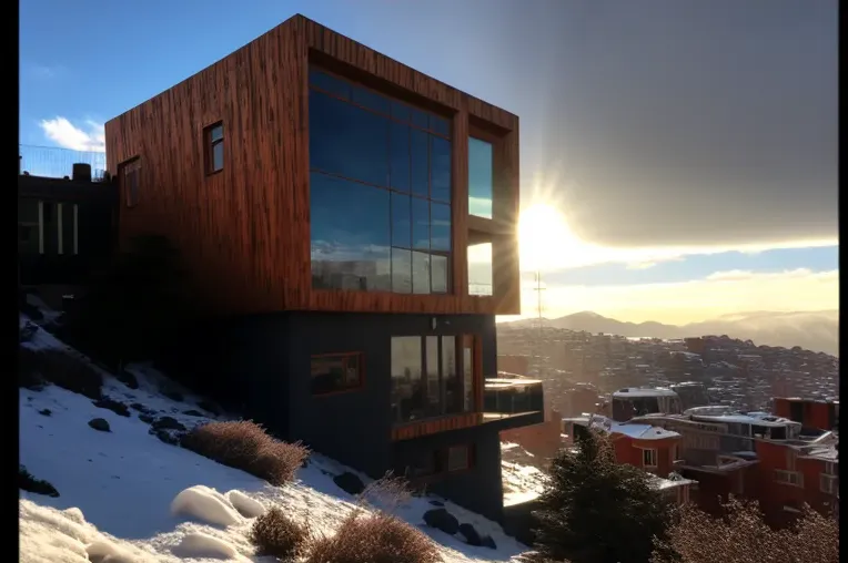 Lujoso Retiro Contemporáneo con Vistas de las Montañas Nevadas en Chile