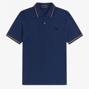 Fred Perry Reissues Original Twin Tipped Polo Blue Gold Black