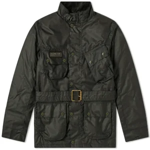 Barbour International New SL International Wax Jacket Sage Green