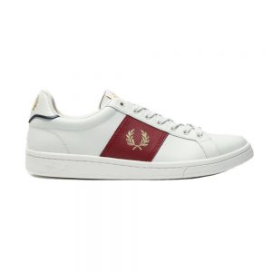 Fred Perry B721 Leather Side Panel Porcelain