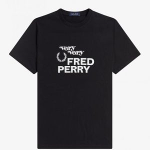 Fred Perry Printed T-Shirt Black