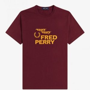 Fred Perry Printed T-Shirt Aubergine
