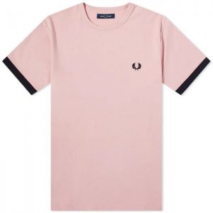 Fred Perry Ringer T-Shirt Chalky Pink