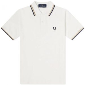 Fred Perry Reissues Original Twin Tipped Polo Soft White Caramel Navy