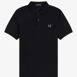 Fred Perry Slim Fit Plain Polo Black Chrome