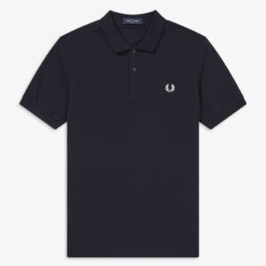 Fred Perry Slim Fit Plain Polo Navy