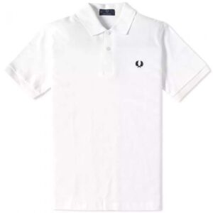 Fred Perry Reissues Original Plain Polo White Navy