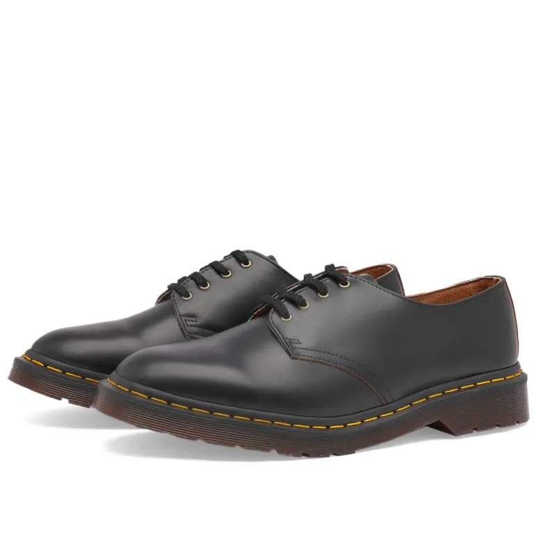 Martens Smiths Shoe Vintage Smooth Black